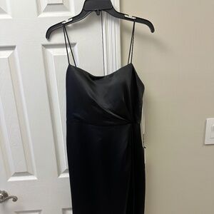 Jenny Yoo Lauren Dress - Black, Luxe Satin, Size 10